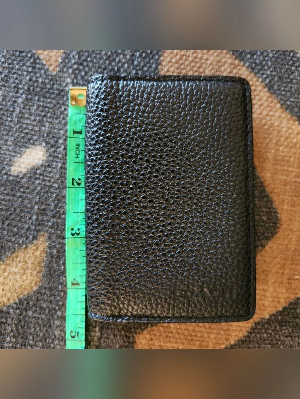 Coach 2021 Black Pebbled Leather Card Case Wallet Cardholder NWOT